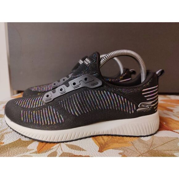 Skechers Bob Squad Women's Running Shoes Size 8 Trainers Black - Picture 1 of 6